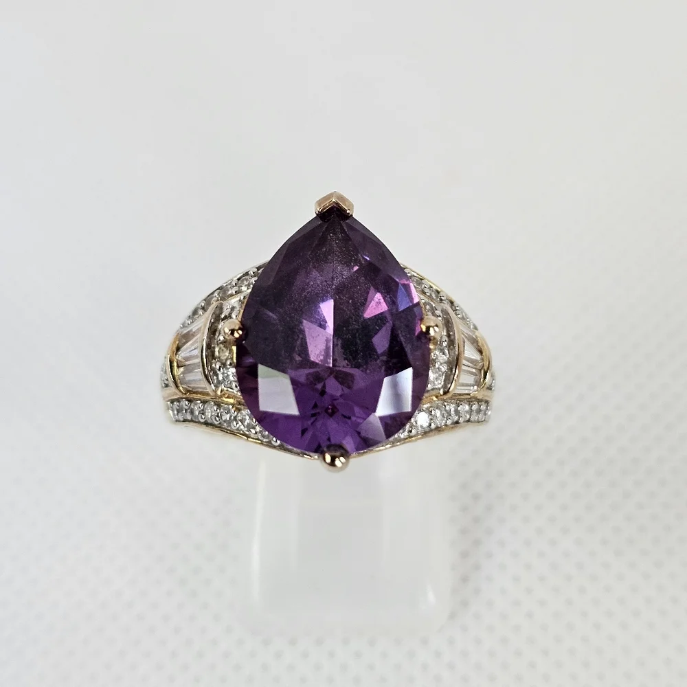 Authentic Victoria Weick Amethyst Ring 18k Vermeil Size 8! - Picture 3 of 9